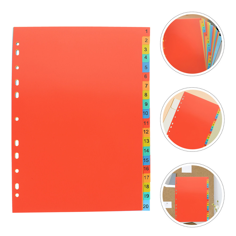 Tab Divider A4 - 2 juegos de separadores de plástico