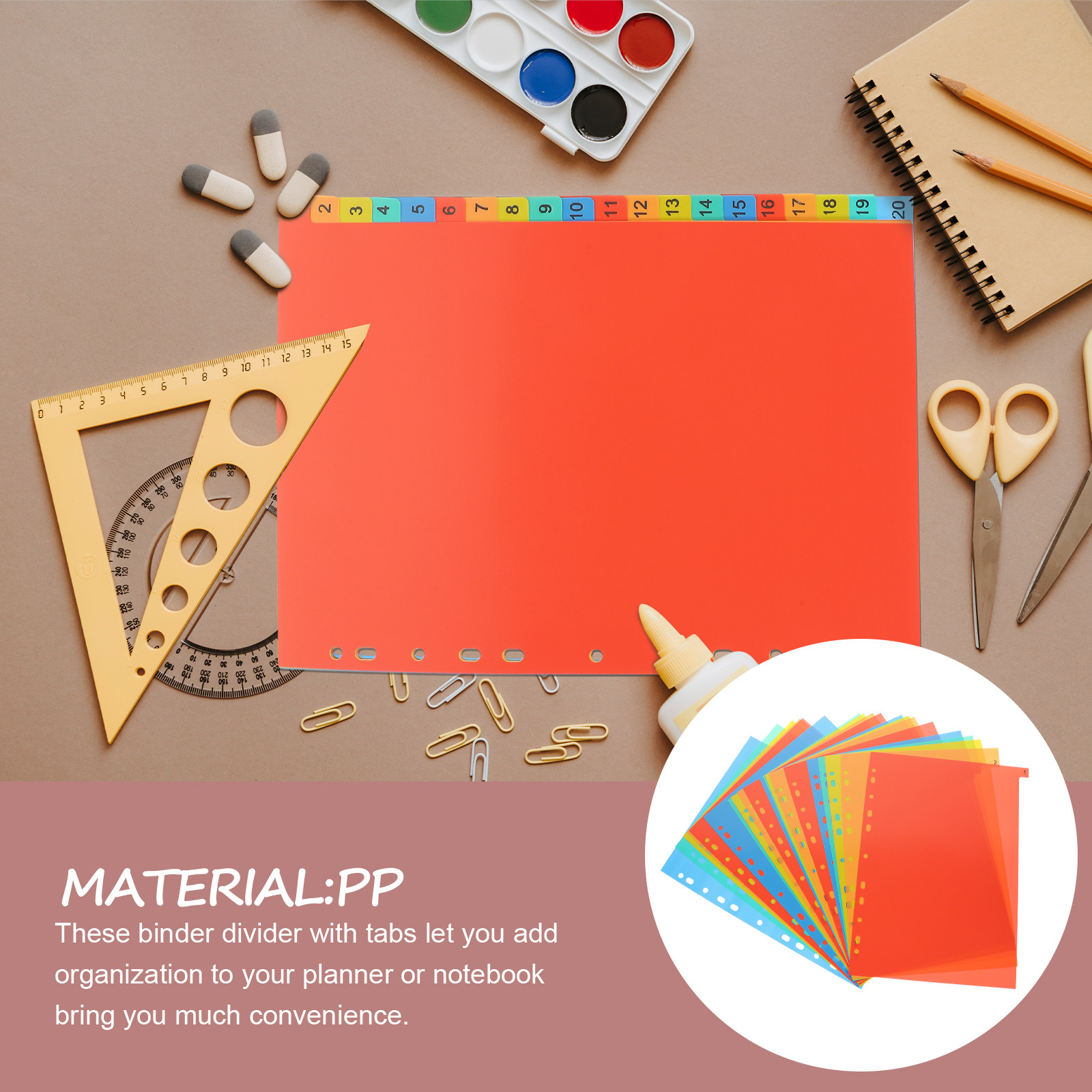 Tab Divider A4 - Separadores con pestañas para carpetas A4,
