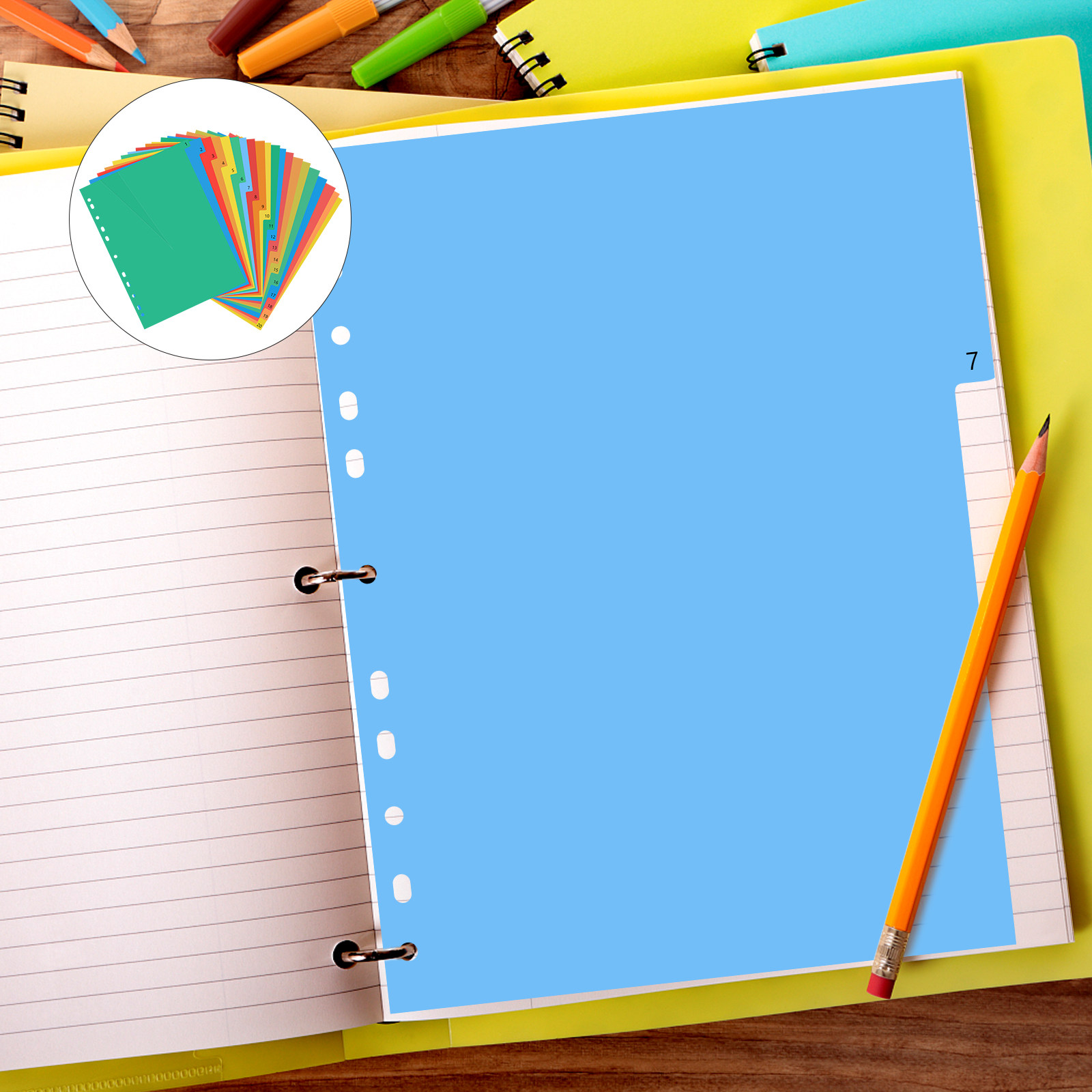 Tab Divider A4 - 20 Separadores de Plástico Codificados por