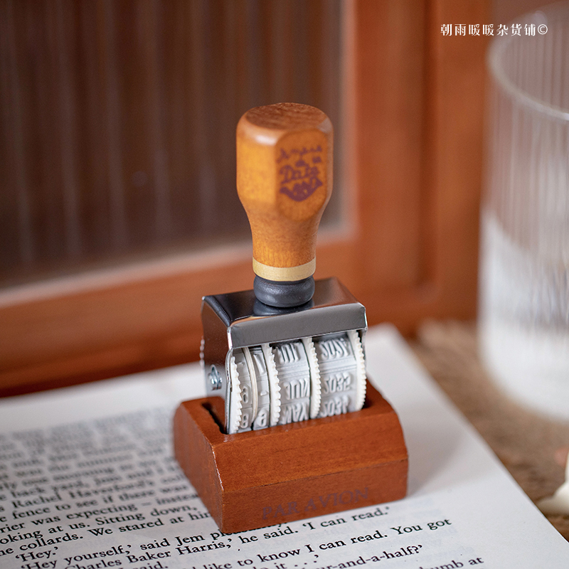 Sello de Fecha de Madera Retro - Rubber Date Stamp reseña y precio